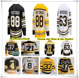 Maillot de hockey du centenaire de Boston David Pastrnak Patrice Bergeron Brad Marchand Pavel Zacha Hampus Lindholm Charlie McAvoy Jake DeBrusk Milan Lucic Linus