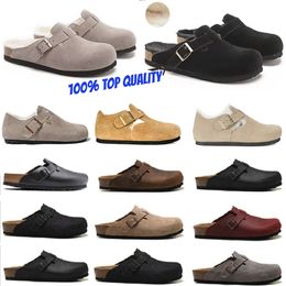 Boston Sabots Pantoufles Hommes Femmes Sandales Designer Slides Sandal Mayaris Floridas Arizonas Summer Cork Flat Sliders chauds en plein air Birk Woolen Sandales décontractées unisexes