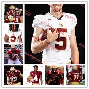 Boston College Eagles Football Jersey Lukas Denis Zach Allen Cousu sur mesure Hommes AJ Dillon Tommy Sweeney Chris Lindstrom Michael Walker Boston College Maillots