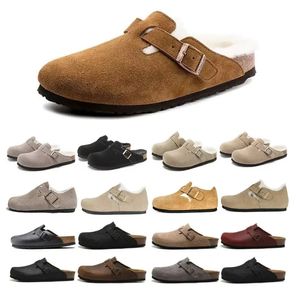 Boston Shearling Pantoufles Créateur de mode Hommes Femmes Londres Cuir Daim de vache Baotou Pantoufles Classiques de luxe Buckley Cork Latex Extérieur Arizona Mayari Sandal