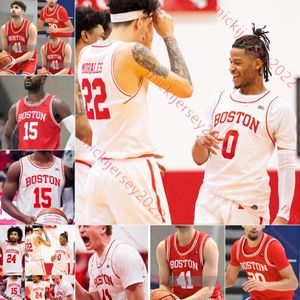 Boston University Terriers Jersey de baloncesto Kyrone Alexander Matai Baptiste Evan Haber Spencer Joyner Michael McNair Ethan Okwuosa Jerseys cosidos personalizados para hombre