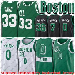 Basketbalshirts 7 36 Jayson Tatum Bird Men 0 33 Jaylen Brown Marcus Smart 516