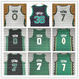 Maillot de basket-ball 7 36 Jayson Tatum Larry Bird 2023 Nouveau 0 33 Jaylen Brown Marcus Smart Lavande Vert