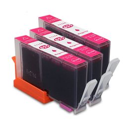 Bosumon Magenta Ink -cartridge voor HP655 compatibel met OfficeJet 3525 4615 4625 5525 6520 Printer (3 rood met chip)