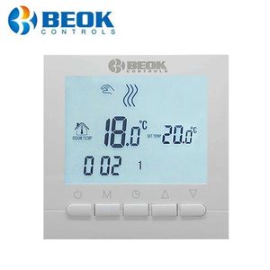 Bot-313W Wired Digital Room Thermostaat voor Gas Boiler Verwarming Thermostaten 3a White Backlight Programmable Boiler Thermoregulator 210719