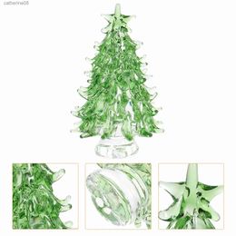 Decoración botánica Cristal Árbol de Navidad Decoración de mesa Adornos Esquema Oro Decorativo Mesa Árboles Regalo de Navidad L230621