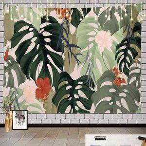 Tapis floral botanique écran décoratif boho pour tapis muraux décoration chambre suspendue tapearia j220804