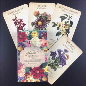 Botanical Inspiration Oracles English Tarot Funny Playing Card Board Games for Family Holiday Party Deck Book Set