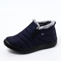 Botas hiver 472 femmes cheville mujer waterpoorf neige femelle glisser sur chaussures décontractées plates bottes en peluche plus taille 230923 703