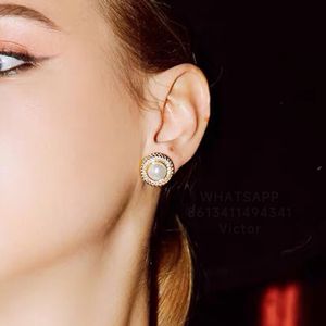 Botiega Circulaire oorbellen Designer Studs bengelen voor vrouw parels Gold vergulde 18k hoogste aanrechtkwaliteit nooit vervagen uitstekend geschenk 017