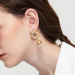 Botiega Crown Earrings Designer Studs bengelen voor vrouw diamant goud vergulde 18k hoogste aanrechtskwaliteit klassieke stijl nooit vervagen jubileum cadeau 019