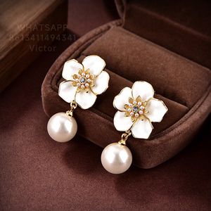 Botiega Flower Earrings Designer Studs bengelen voor vrouw goud vergulde 18k kristal hoogste tegenkwaliteit klassieke stijl nooit vervagen premium cadeaus 036