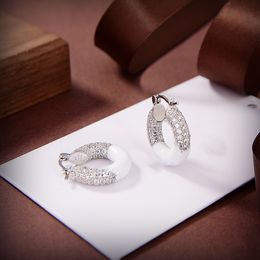 Botiega Semi Circle Moles Oreads Designer Studs enr￴lent pour femme Gold plaqu￩e 18k Diamond High Counter Quality Brand Designer Style Classic Style Premium Gifts 047