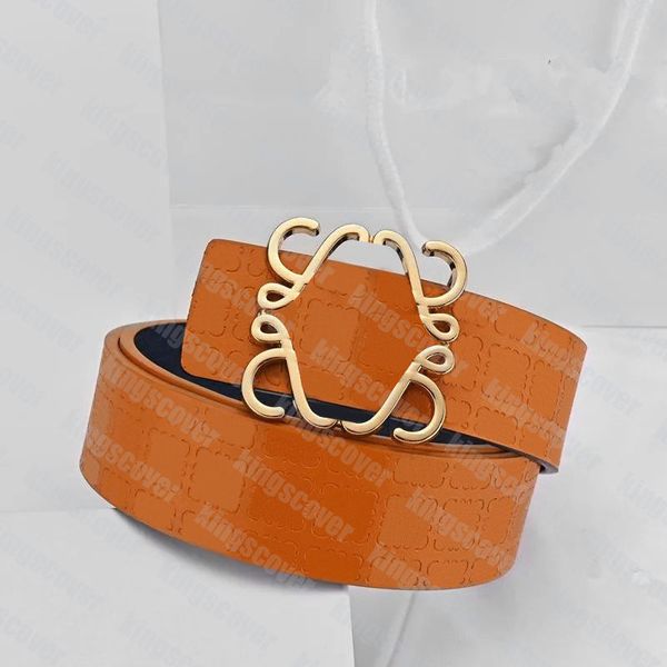 Les deux côtés disponibles Ceintures Mens Designer en cuir gaufré Anagram Ceinture Réversible Lisse Ceinture Homme Femmes Ceinture De Luxe Cintura Uomo