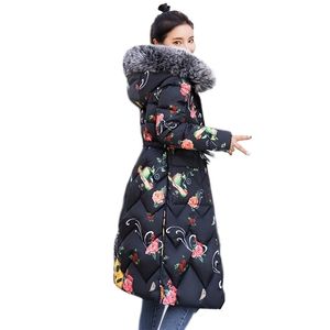 Beide zijden kunnen worden gedragen lang omlaag jasje voor vrouwen groot formaat vrouwelijke bont kraag met capuchon Long Down jas plus size parka 201210