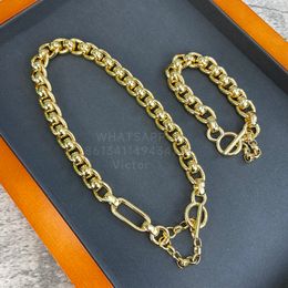 Botiega Big Curb Chain Designer sieraden sieraden kettingpak voor vrouw goud vergulde 18K hoogste aanrechtskwaliteit klassieke stijl nooit vervagen uitstekend geschenk 006
