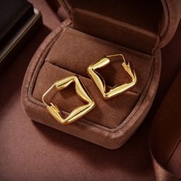 Botiega vierkante oorbellen Designer Studs bengelen voor vrouw goud vergulde 18k vintage klassieke stijl hoogste aanrechtkwaliteit nooit fade premium cadeaus 025