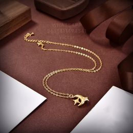BOTIEGA Sun Moon collar de diseño para mujer Chapado en oro 18K reproducciones oficiales joyería estilo clásico moda Nunca se desvanece regalos premium 007