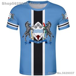 BOTSWANA t-shirt gratis custom made naam nummer bwa land print po t-shirt bw natie vlag engels college zwarte kleding 220702