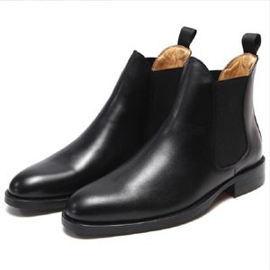 Botte Luxe hommes bottes de travail mode bureau en cuir véritable meilleur concepteur à la main homme chaussures Da025