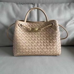 Botteg Venet high -end tas voor Jodie Bag Pouch andiamo Small Design Metal Rope Buckle Leather geweven Tote schouder draagbare grote capaciteit origineel 1: 1 met echte logo -box