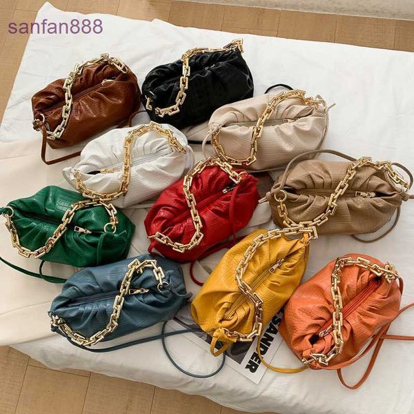 Botteg Venetas Sac Jodie New Pu Woven Sac Women's Coréen Popular Cloud Fashion Stone Stone Single Single Messenger aisselle Messager Gdrs