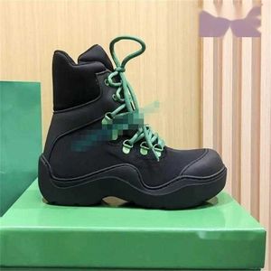 Botteg Venetas diepe topkwaliteit laarzen York snaar zwart blauw gras groene luxe mannen vrouwen sneakers eur 36-45