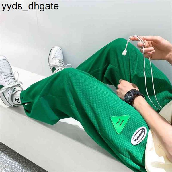 Botteg Venetas designer pantalon pantalon homme vert gaufre pantalon décontracté mince respirant gros lâche grand sport haut niveau classique marque pantalon lâche décontracté U0YG