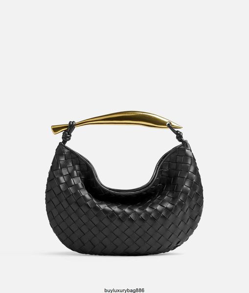 Botteg Venetas Sardine Bag Noir Sac à main de créateur pour femme Divani New Sardine Sac pour femme Sac tissé pour femme Poignée en métal Mini Sac à bandoulière diagonale HB6U