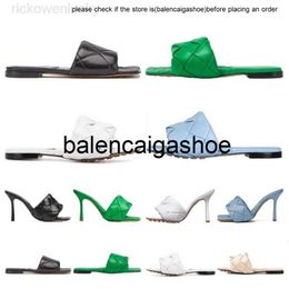 Bottegaas schoenen 2023 Lido Designer Sexy Flat Dia's Sandalen geweven vrouw Slippers Intrecciato Nappa Square Sules Shoes Ladies Wedding 34-40