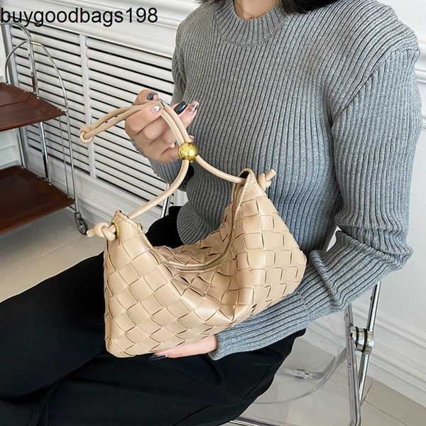 BottegaaVeneta-Bolso giratorio para mujer, bolsa Baobao, moda 2023, nuevo tejido, nudo de bola de masa, hombro axila de mano