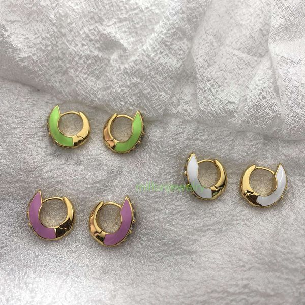 Pendientes Bottegaly Venettaly Pendientes de diamantes esmaltados en forma de gota de colores Pendientes de mujer de piedra blanca de lujo ligero francés Instagram Pendientes rojos versátiles de Internet