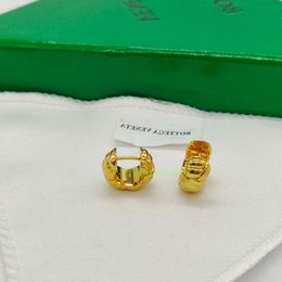 Boucles d'oreilles Venettaly Bottegalies Nouvelles boucles d'oreilles de roue premium Simple Poldoly Half Ring Gold Boucles d'oreilles pour femmes