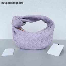 BottegassVenetas Jodie Sacs à main Vogue Happy Purple tissé noué Hobo sac à main Makaron ont un logo Bqf6