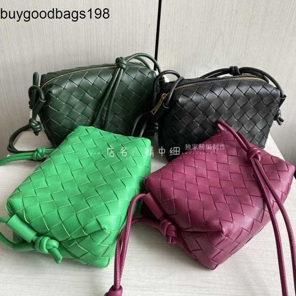 Bottegvenetas boucles sacs agneau tissé diagonale sac Lingge cuir femme appareil photo petit carré boulette épaule téléphone portable rj