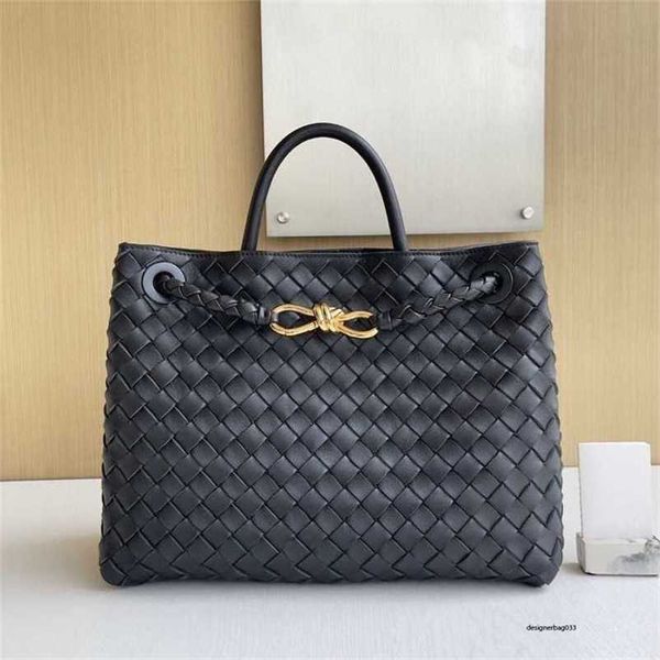 BottegVenets Bolso Andiamos de cuero genuino 10a bolso con hebilla familiar tejido Original nuevo bolso bandolera portátil de un solo hombro para mujer bolso oficial para documentos