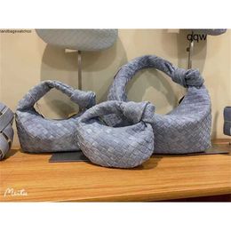 Bottga Ventas tissé 5a Mini Hobo grande taille oreiller noeud Cowboy bleu main portant Underarwq7a ont Logo en cuir véritable