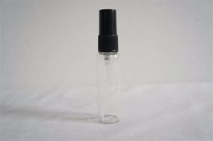 Fles 10 ml Zwart Transparant Dop Plastic Mondstuk Parfum Refillbale Fles 10cc Korte Dikke Glazen Spuitfles 100 stks/partij