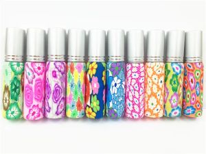 Fles 10 stks/partij 10 ml Verstuiver Parfumflesjes Polymeer Klei Lege Kleine Parfum Spray Glazen Fles Voor Kind Gift