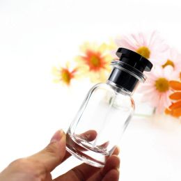 Bouteille de parfum transparente de 30ml, 5 pièces, flacon pulvérisateur en verre épais, carré vide, récipient cosmétique de voyage