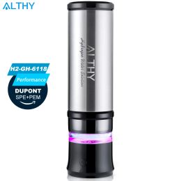 bouteille althy 2 en 1 Isolation en acier inoxydable Générateur de bouteille d'eau hydrogène + générateur de désinfectant Dupont Spe + PEM Double chambre