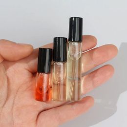 Bouteille Botellas de Perfume de Vidrio de Bayoneta de Spillage Invisible de 2ml Mini Pulverizador de Tapa Negra Botella de Muestra de Vidr