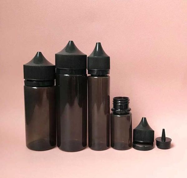 Bouteille Chubby Gorilla Black Pen PET Licorne 15 ml 30 ml 60 ml 100 ml 120 ml avec bouchons inviolables pour jus de vape E liquide en plastique Bo8285459