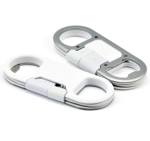 Câble de données Keychain ouvre-bouteille Portable 3in1 Cordon de charge USB pour téléphone intelligent SN58621941044