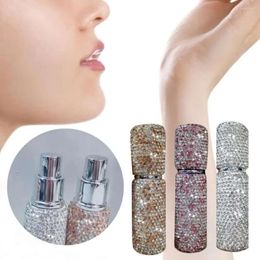 Flessenparfum flessen slijtage-resistente 10 ml opslag draagbare glanzende prachtige luxueuze verjaardagscadeau plastic embed strass spray voor ho