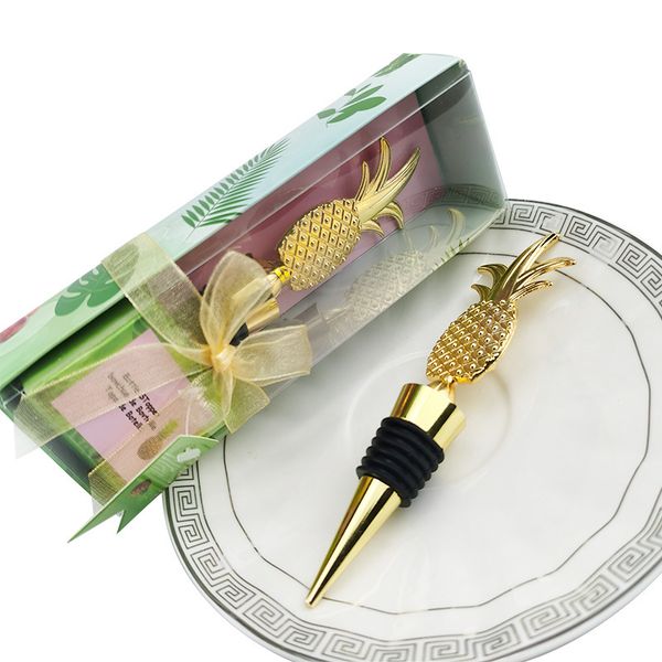 Bouteille scellant fête d'anniversaire faveur cadeau de mariage petit bouchon de vin rouge couverture d'ananas bouchon en métal bouchon fournitures de mariage accessoires de bar