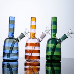 Forme de bouteille Conduites d'eau Narguilés Heady Glass Bongs 14mm Joint Femelle Avec Bol Diffus Downstem Oil Dab Rigs Accessoires Fumeurs