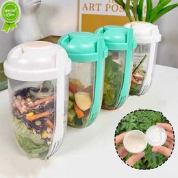 Flesvormige saladecontainer voor lunch Fitnessmaaltijd Saladefles Carry To Go Bento Slakom Flesbeker Saladedoos Draagbaar