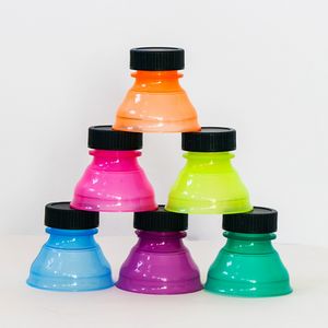 Reusable Silicone Beverage Can Lids - Soda, Beer, Wine Bottle Caps with Opener Function - Multicolor Drink Protectors SS1108