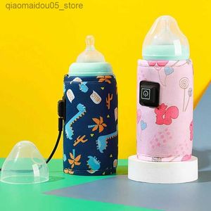 Fles warmers sterilisatoren# draagbare USB baby fles verwarming Reismelk kachel baby fles verwarmingsdop geïsoleerde voedselverwarming Q240416